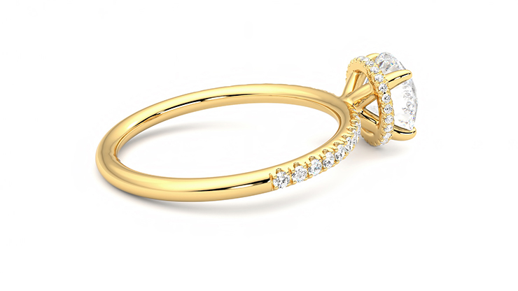 Taylor & Hart Thyme Round Engagement Ring 360 degree image 11