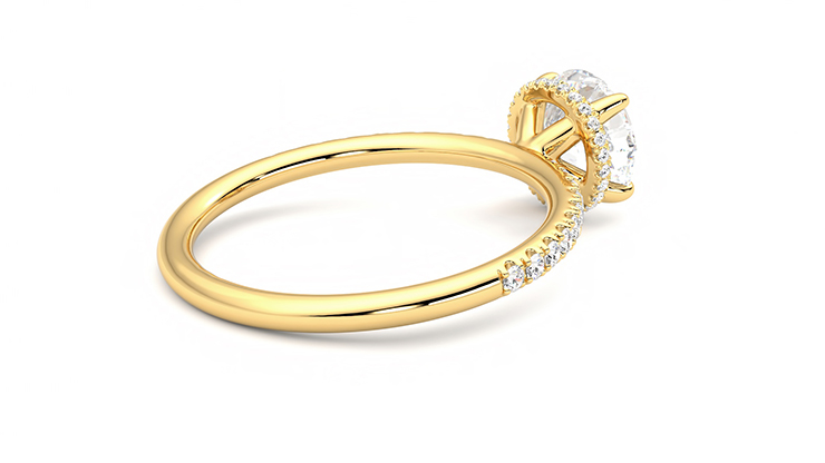 Taylor & Hart Thyme Round Engagement Ring 360 degree image 12