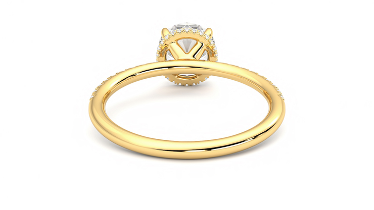 Taylor & Hart Thyme Round Engagement Ring 360 degree image 15