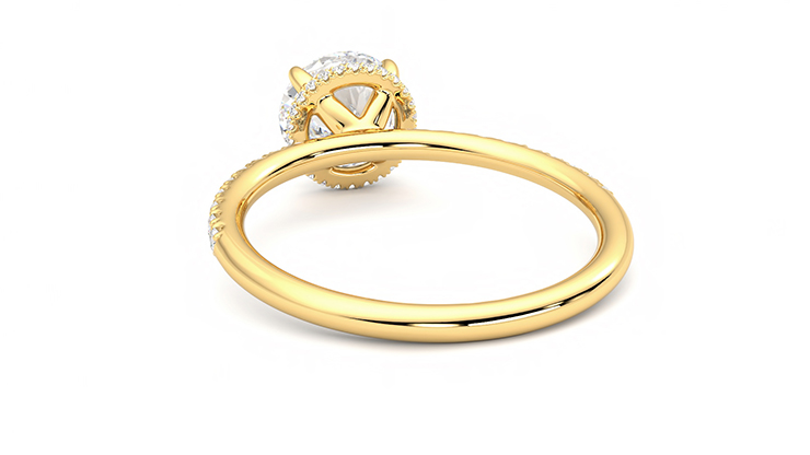 Taylor & Hart Thyme Round Engagement Ring 360 degree image 16