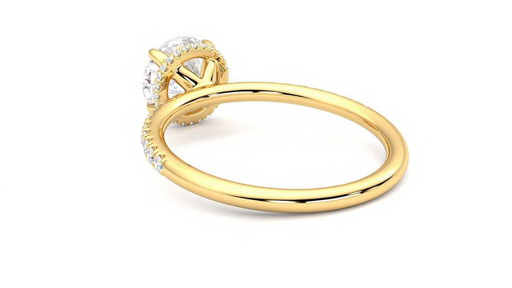 Taylor & Hart Thyme Round Engagement Ring 360 degree image 17