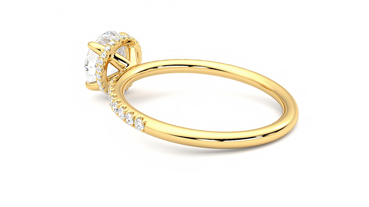 Taylor & Hart Thyme Round Engagement Ring 360 degree image 18