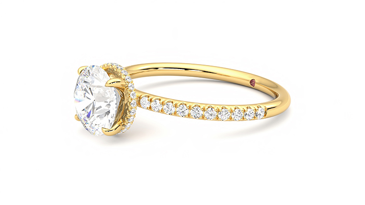 Taylor & Hart Thyme Round Engagement Ring 360 degree image 23
