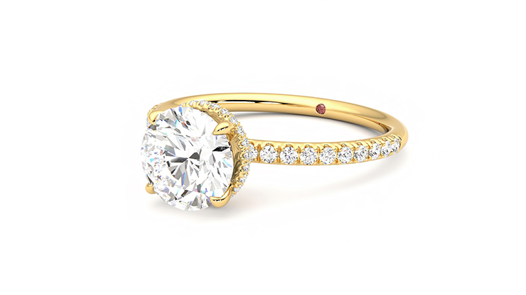 Taylor & Hart Thyme Round Engagement Ring 360 degree image 25