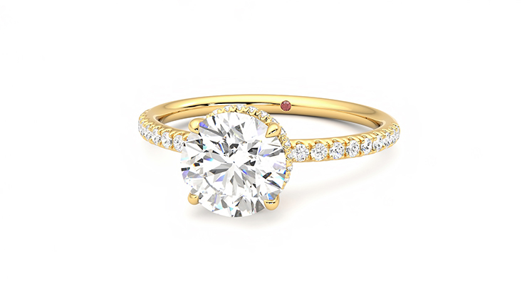 Taylor & Hart Thyme Round Engagement Ring 360 degree image 27
