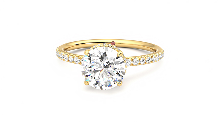 Taylor & Hart Thyme Round Engagement Ring 360 degree image 28