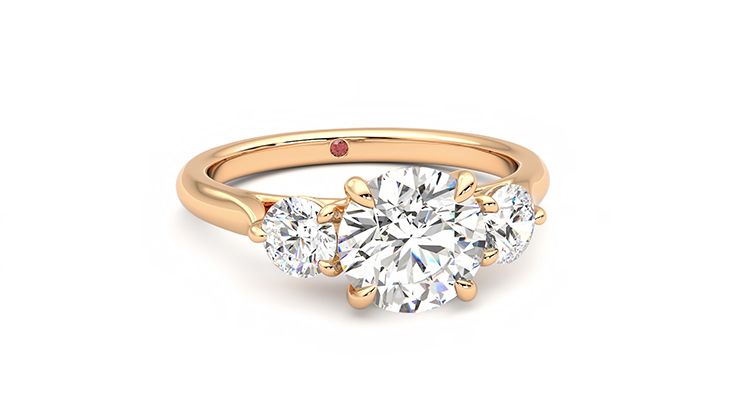 Taylor & Hart Tranquility Round Engagement Ring 360 degree image 2