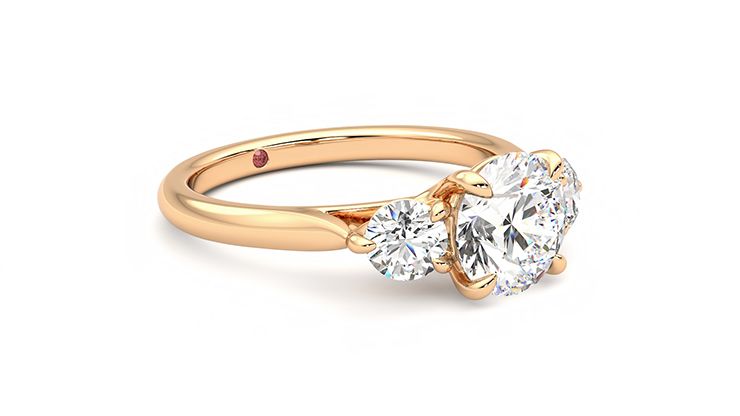Taylor & Hart Tranquility Round Engagement Ring 360 degree image 5