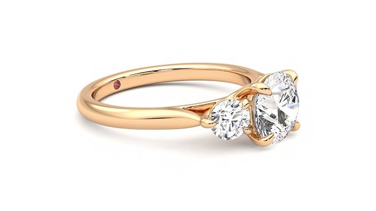 Taylor & Hart Tranquility Round Engagement Ring 360 degree image 6