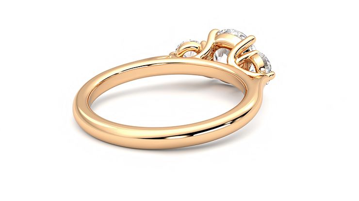 Taylor & Hart Tranquility Round Engagement Ring 360 degree image 12