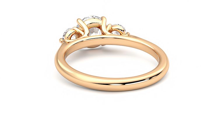 Taylor & Hart Tranquility Round Engagement Ring 360 degree image 15