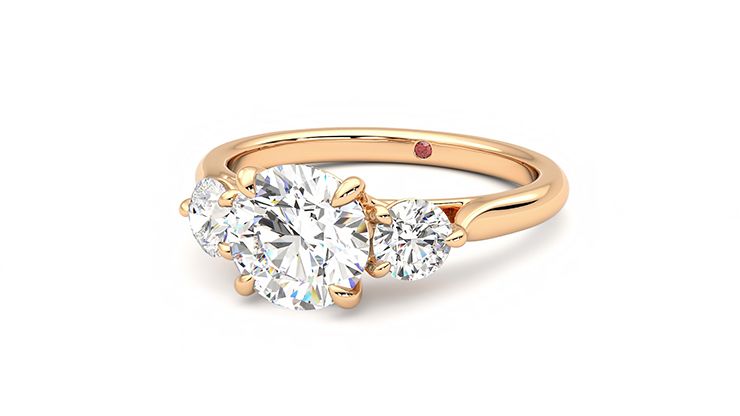 Taylor & Hart Tranquility Round Engagement Ring 360 degree image 25