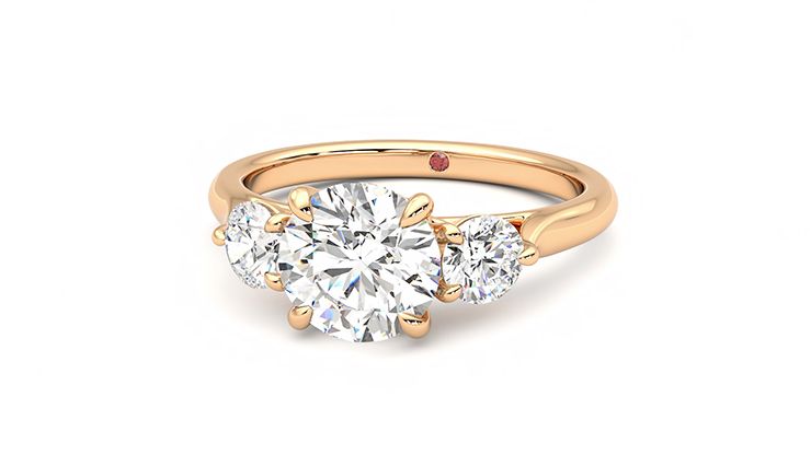Taylor & Hart Tranquility Round Engagement Ring 360 degree image 26