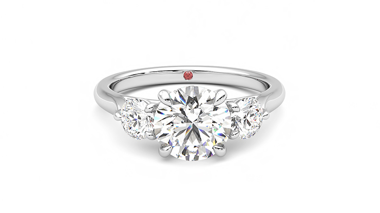Taylor & Hart Tranquility Round Engagement Ring 360 degree image 0