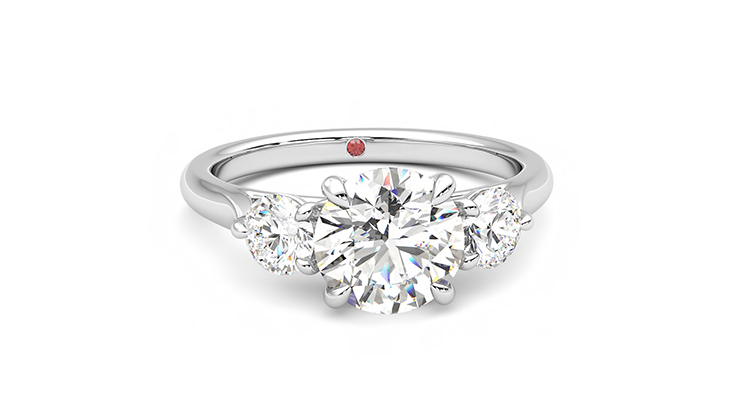 Taylor & Hart Tranquility Round Engagement Ring 360 degree image 1