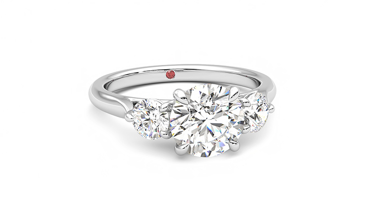 Taylor & Hart Tranquility Round Engagement Ring 360 degree image 2