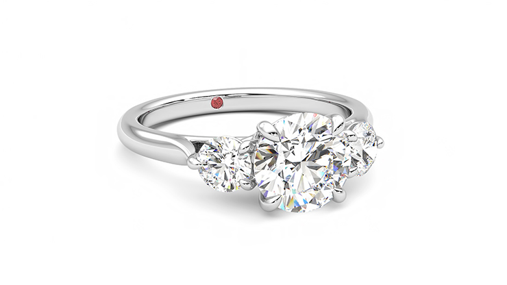 Taylor & Hart Tranquility Round Engagement Ring 360 degree image 3