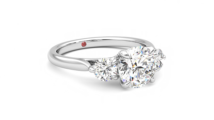 Taylor & Hart Tranquility Round Engagement Ring 360 degree image 4