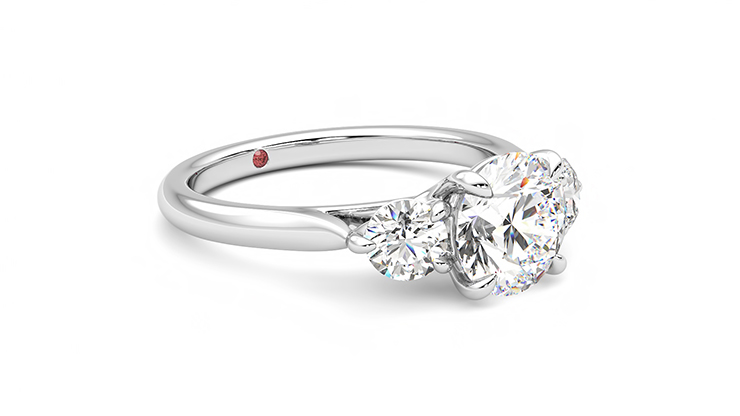 Taylor & Hart Tranquility Round Engagement Ring 360 degree image 5