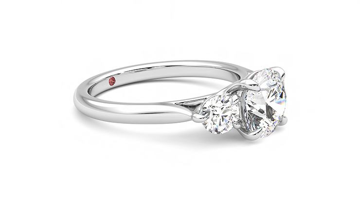 Taylor & Hart Tranquility Round Engagement Ring 360 degree image 6