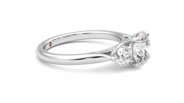 Taylor & Hart Tranquility Round Engagement Ring 360 degree image 7