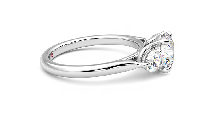 Taylor & Hart Tranquility Round Engagement Ring 360 degree image 8