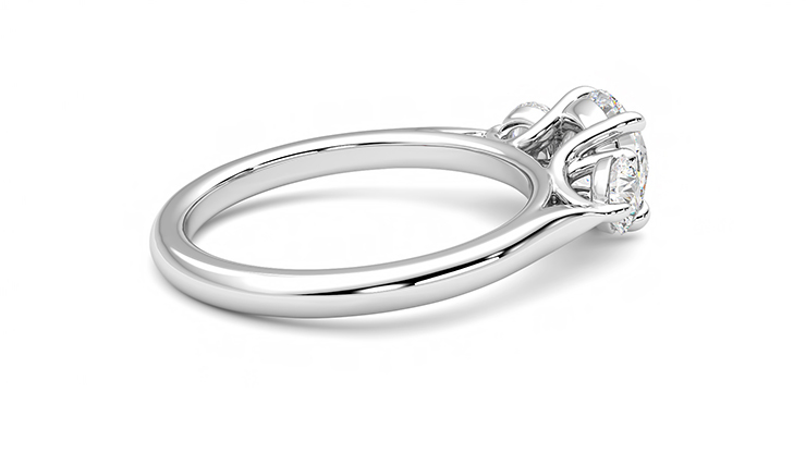 Taylor & Hart Tranquility Round Engagement Ring 360 degree image 10