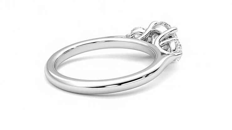 Taylor & Hart Tranquility Round Engagement Ring 360 degree image 11