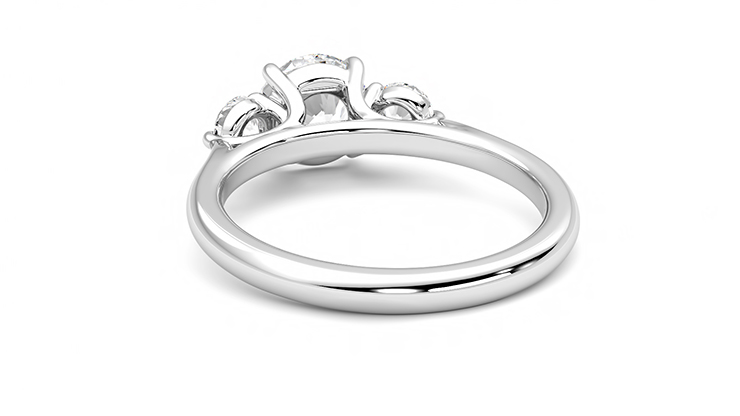 Taylor & Hart Tranquility Round Engagement Ring 360 degree image 15