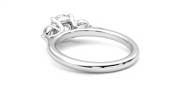 Taylor & Hart Tranquility Round Engagement Ring 360 degree image 16