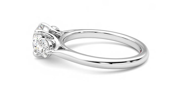 Taylor & Hart Tranquility Round Engagement Ring 360 degree image 19