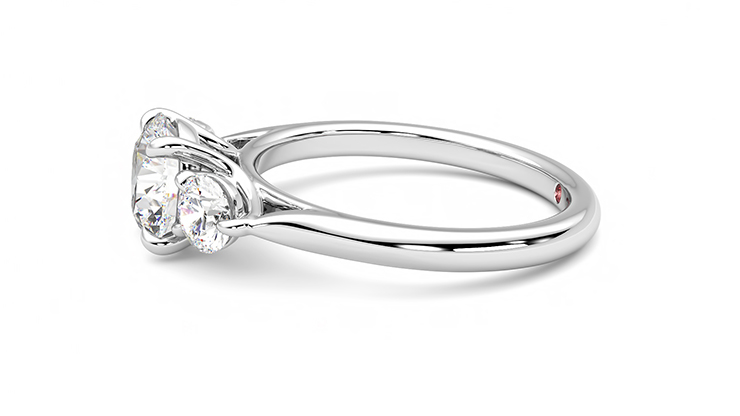 Taylor & Hart Tranquility Round Engagement Ring 360 degree image 20