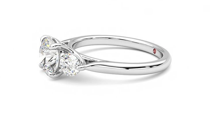 Taylor & Hart Tranquility Round Engagement Ring 360 degree image 21