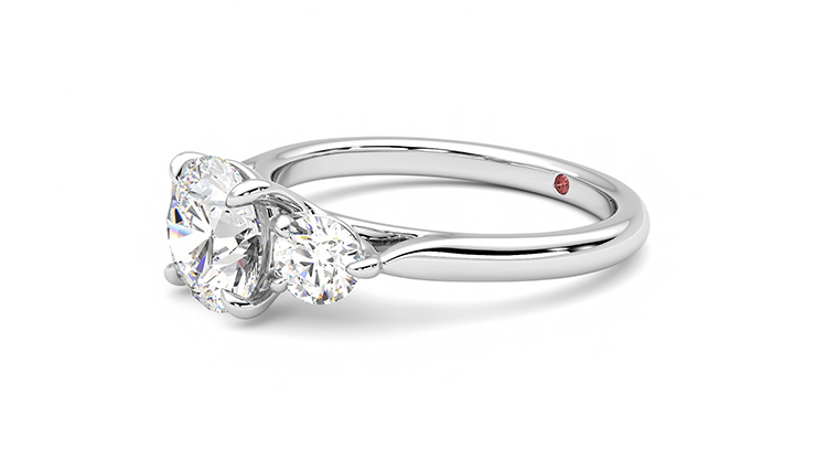 Taylor & Hart Tranquility Round Engagement Ring 360 degree image 22