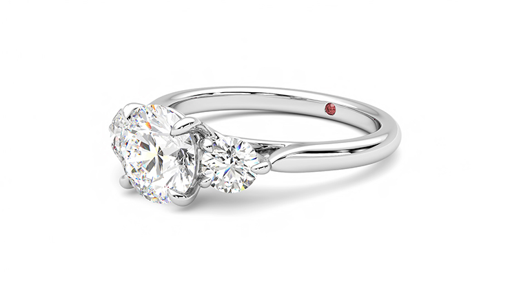 Taylor & Hart Tranquility Round Engagement Ring 360 degree image 23