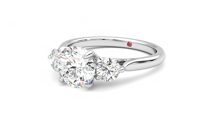 Taylor & Hart Tranquility Round Engagement Ring 360 degree image 24