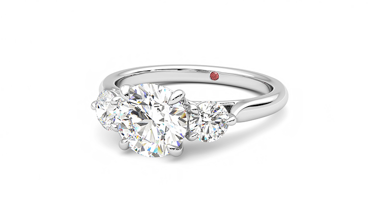 Taylor & Hart Tranquility Round Engagement Ring 360 degree image 25