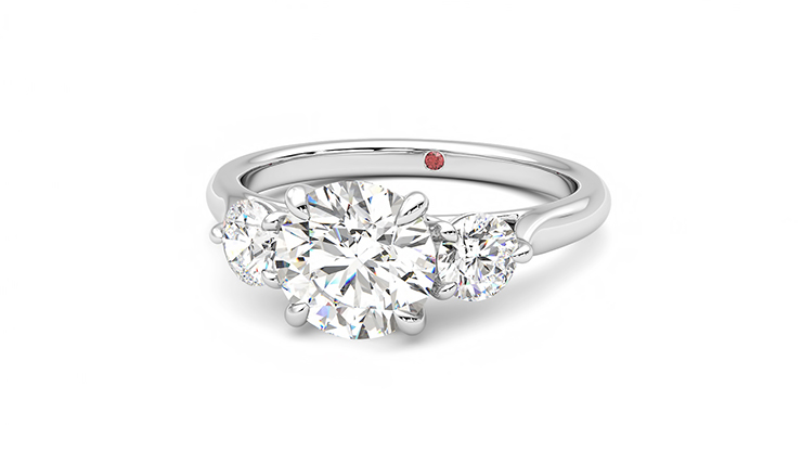 Taylor & Hart Tranquility Round Engagement Ring 360 degree image 26