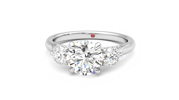 Taylor & Hart Tranquility Round Engagement Ring 360 degree image 27