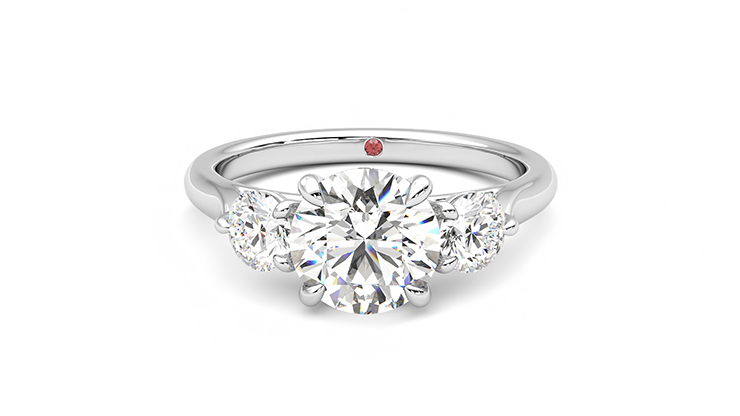 Taylor & Hart Tranquility Round Engagement Ring 360 degree image 28