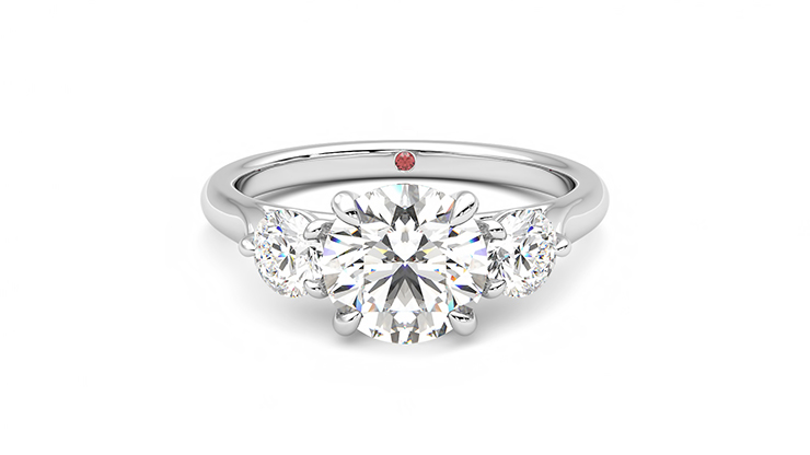 Taylor & Hart Tranquility Round Engagement Ring 360 degree image 29