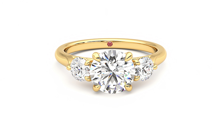Taylor & Hart Tranquility Round Engagement Ring 360 degree image 0