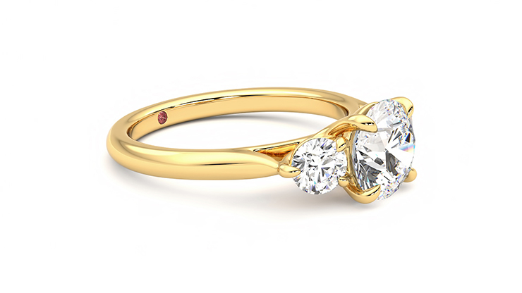 Taylor & Hart Tranquility Round Engagement Ring 360 degree image 6