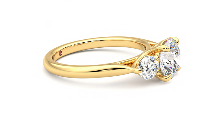 Taylor & Hart Tranquility Round Engagement Ring 360 degree image 7