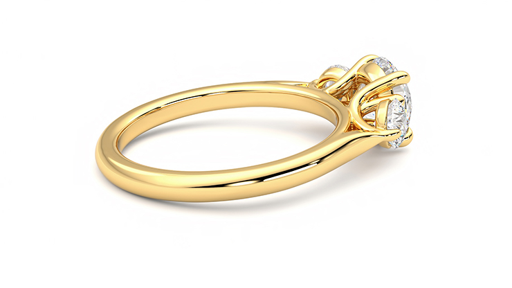 Taylor & Hart Tranquility Round Engagement Ring 360 degree image 10