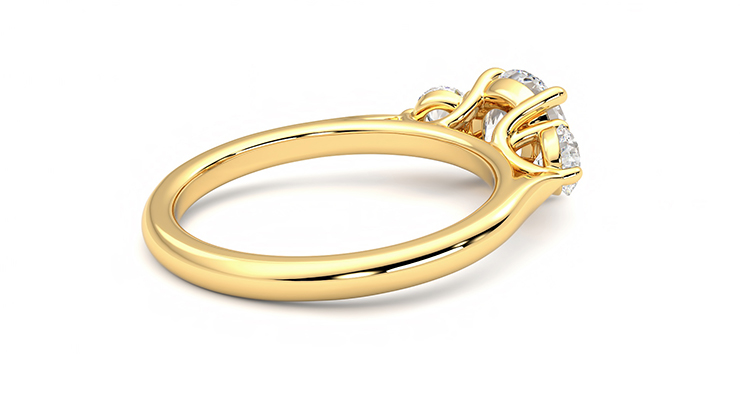 Taylor & Hart Tranquility Round Engagement Ring 360 degree image 11