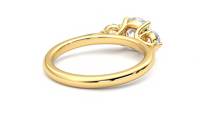 Taylor & Hart Tranquility Round Engagement Ring 360 degree image 12