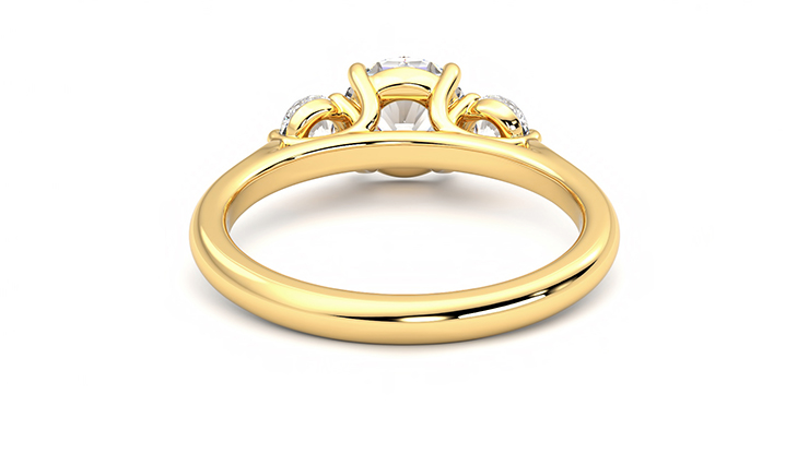 Taylor & Hart Tranquility Round Engagement Ring 360 degree image 14