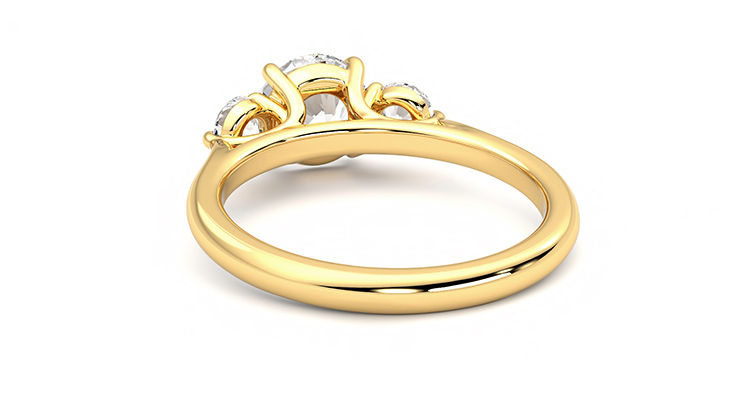 Taylor & Hart Tranquility Round Engagement Ring 360 degree image 15