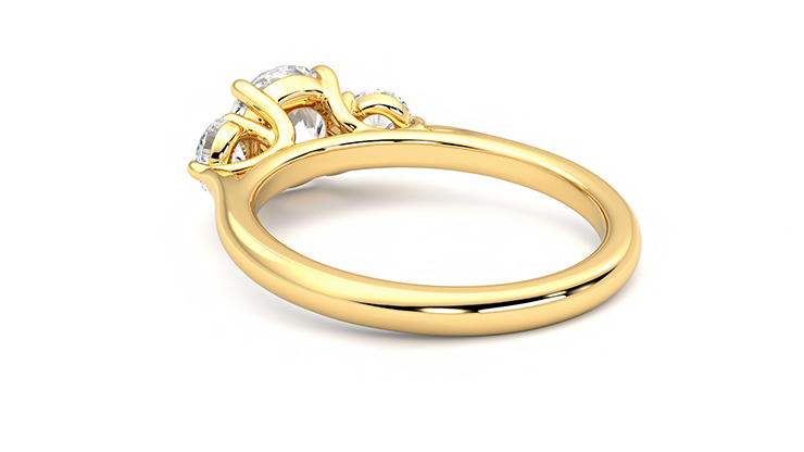 Taylor & Hart Tranquility Round Engagement Ring 360 degree image 16